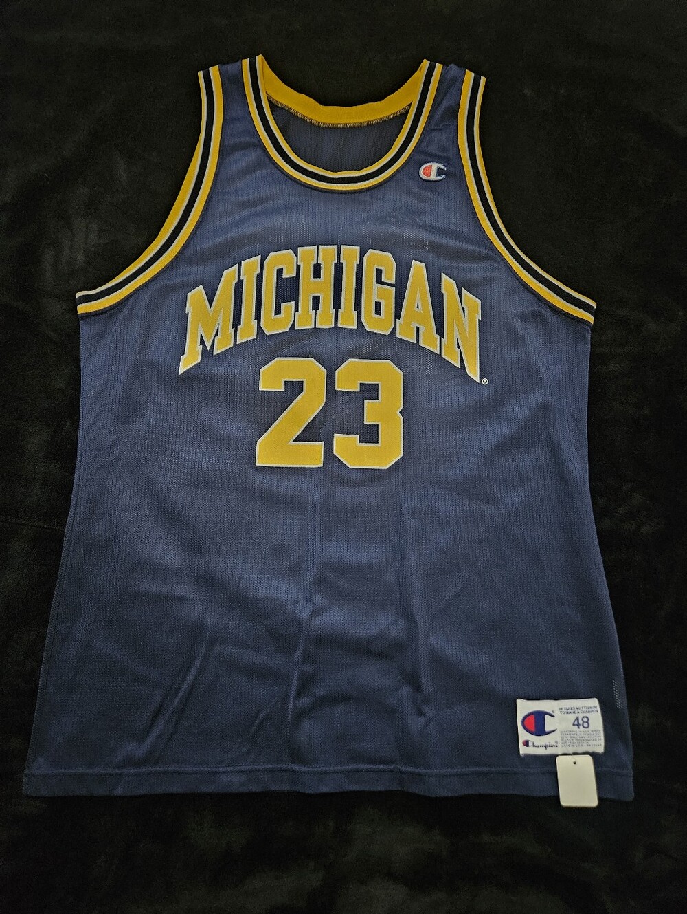 Mens Size 48 Michigan #23 Champion Basketball Jersey